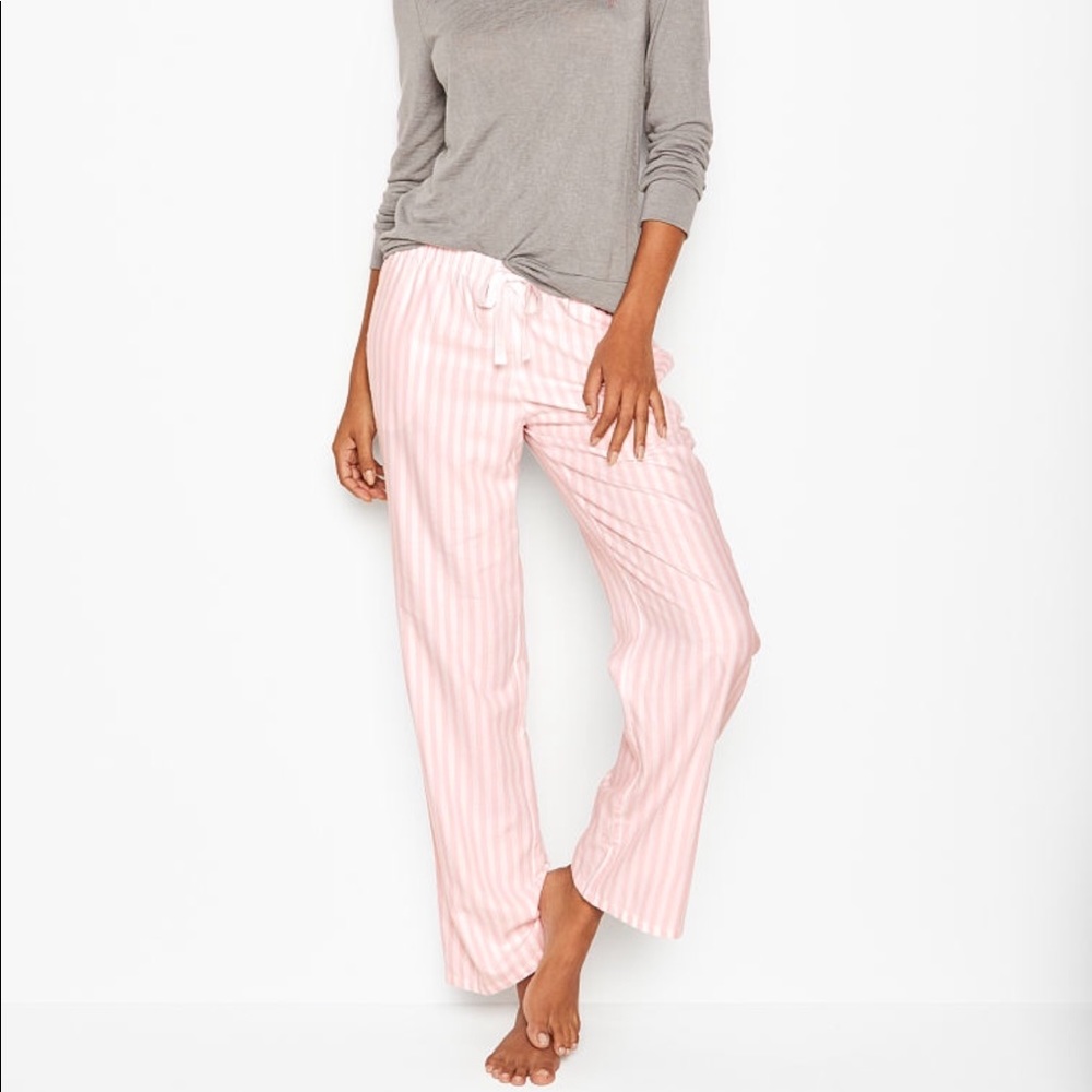 Victoria Secret pink striped pajama bottoms